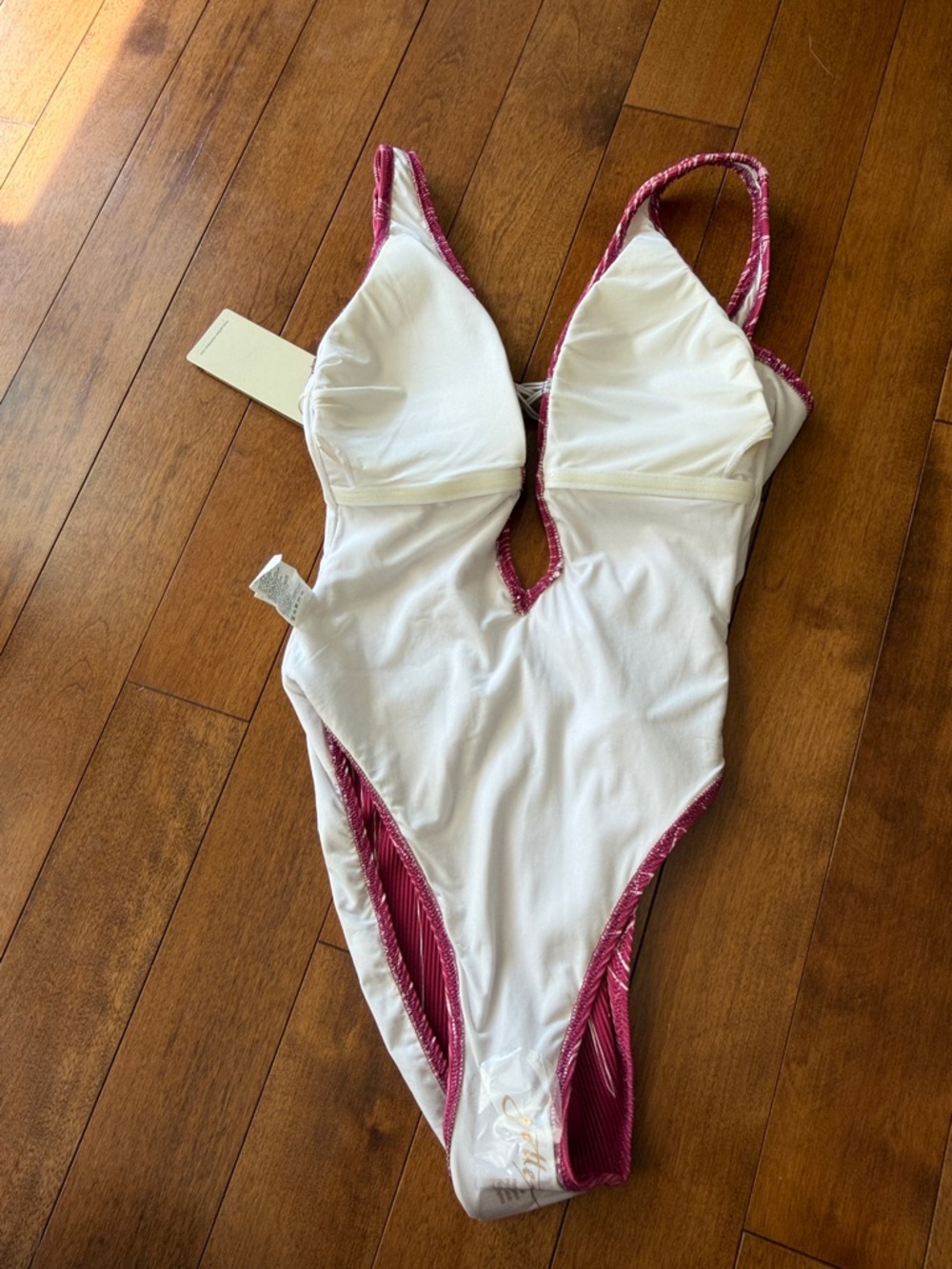 Gottex Berry-Pink Deep V One-Piece Swimsuit - Picture 11 of 12